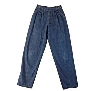VTG Manisha Jeans Womens Size 11 28.5 High Rise Crossover Button Waist Hong Kong